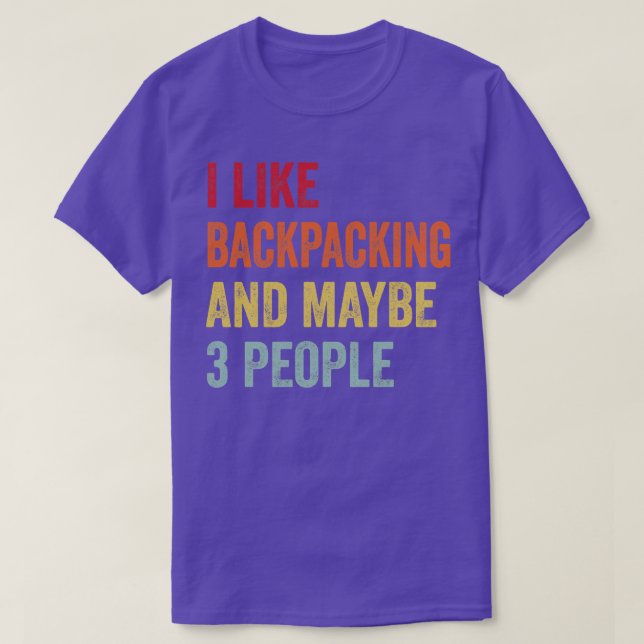 T-shirt J'Aime Le Backpacking Peut Être 3 Personnes (Design devant)
