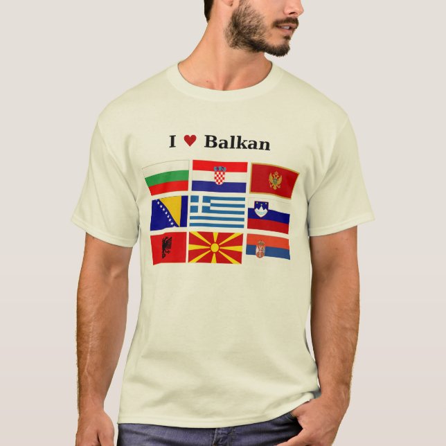 T-shirt J'aime le Balkan (Devant)