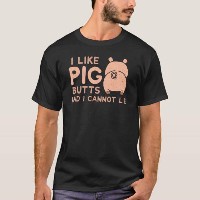 T-shirt J'aime le barbecue PIG Butts (Devant)