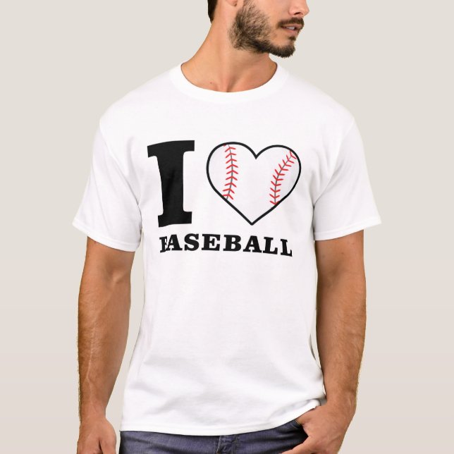 T-shirt J'aime le baseball  (Devant)