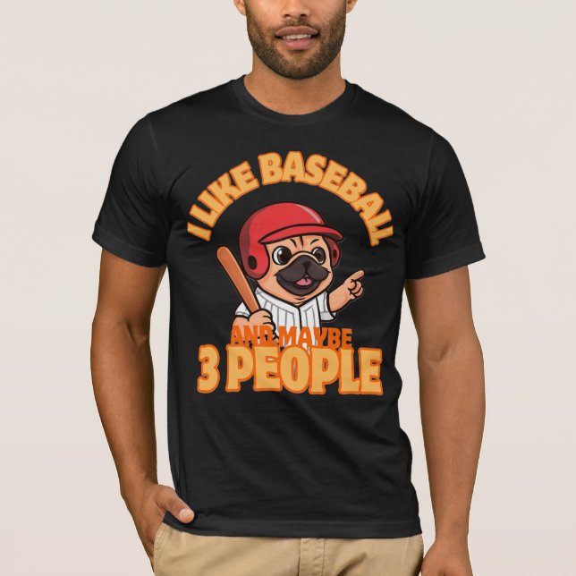 T-shirt J'aime le baseball  (Devant)