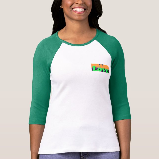 T-shirt J'aime le baseball avec compassion (Devant)