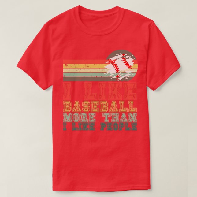 T-shirt J'Aime Le Baseball Plus Que J'Aime Les Gens 3 (Design devant)