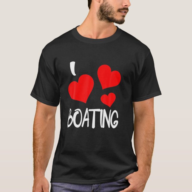 T-shirt J'Aime Le Bateau Pour Les Amateurs De Bateau À Mot (Devant)