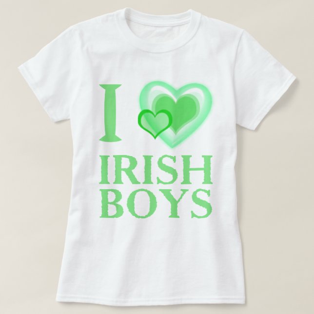 T-shirt J'aime le bébé irlandais de dames de garçons - (Design devant)