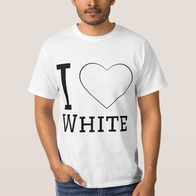 T-shirt J'aime le blanc (Devant)