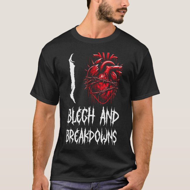 T-shirt J'Aime Le Blegh Et Les Petits-Débuts Gras Deathcor (Devant)