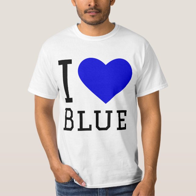 T-shirt J'aime le bleu (Devant)