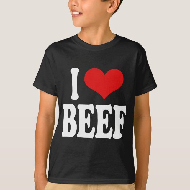 T-shirt J'aime le boeuf (Devant)