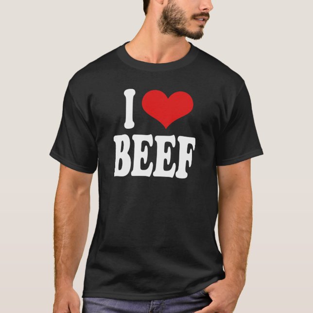 T-shirt J'aime le boeuf (Devant)