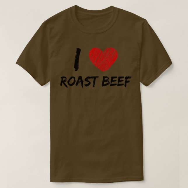 T-shirt J'Aime Le Boeuf Rôti (Design devant)