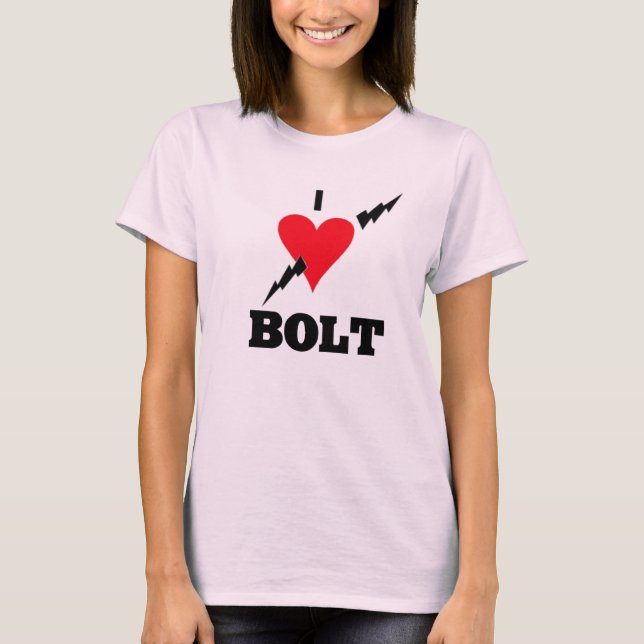 T-shirt J'aime le boulon d'usain (Devant)