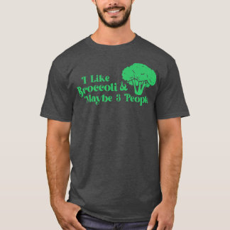 T-shirt J'Aime Le Brocoli Et Peut-Être 3 Personnes Amateur