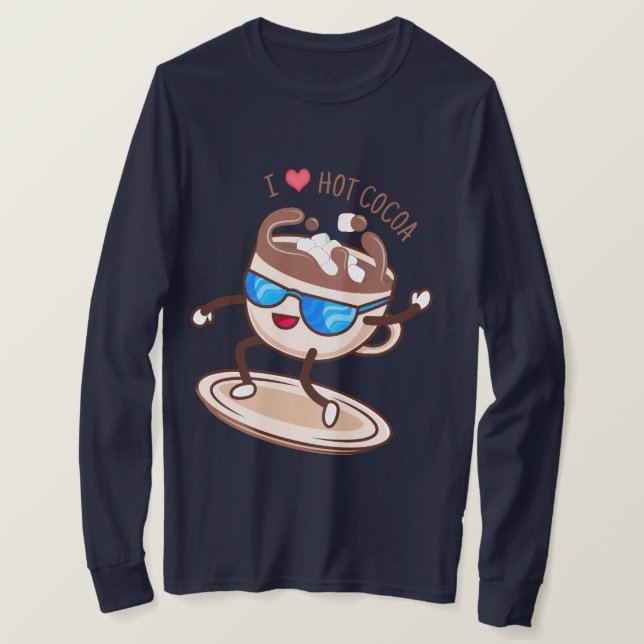 T-shirt J'Aime Le cacao chaud (Design devant)