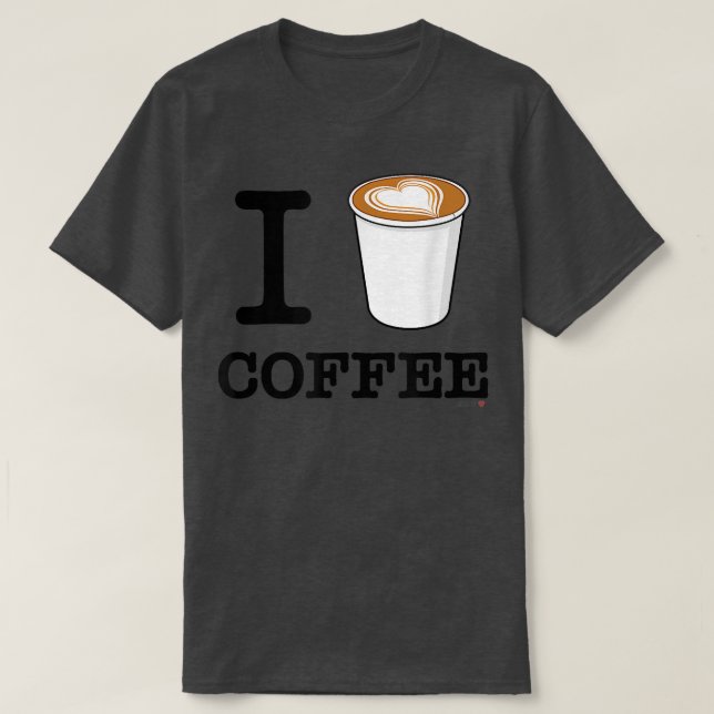 T-shirt J'aime le café  (Design devant)