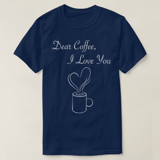 T-SHIRT J'AIME LE CAFÉ2 (Design devant)