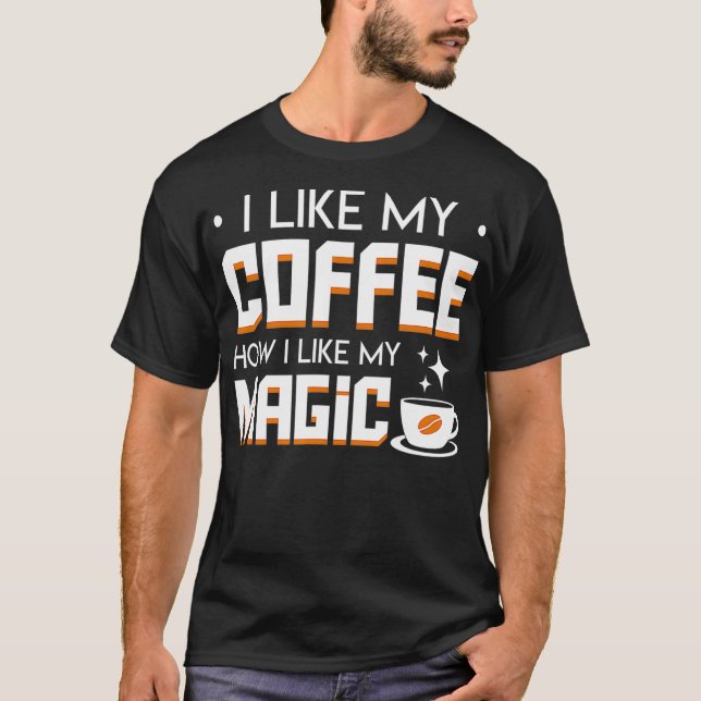 T-shirt J'Aime Le Café Comment J'Aime Le Magic Cool Café M (Devant)