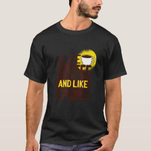 T-shirt J'aime le café et j'aime 2 personnes pour les gens