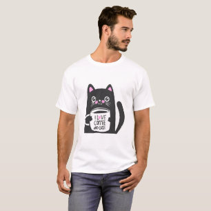 T-shirt J'aime le café et les chats - Choisir la couleur 