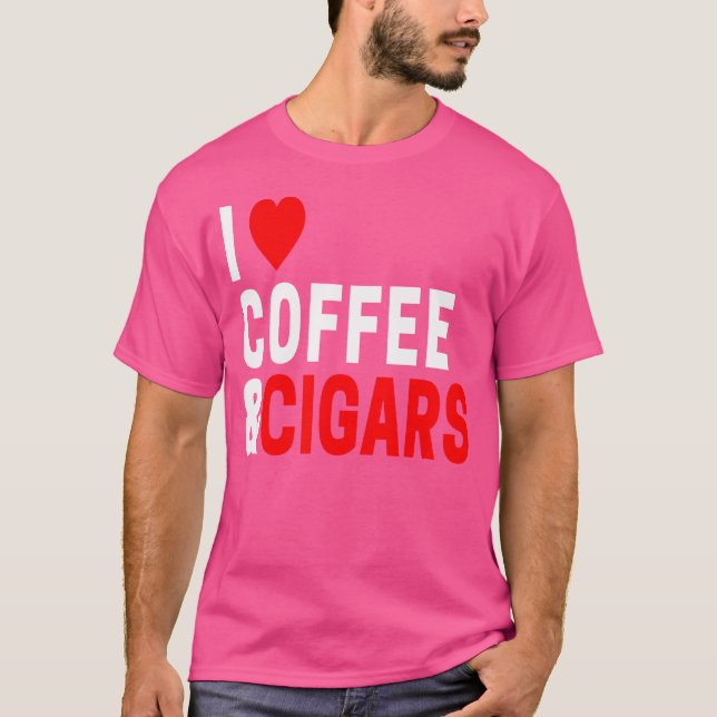 T-shirt J'aime le café et les cigares (Devant)