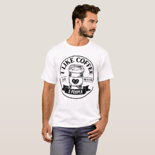 T-shirt J'aime le café et peut-être 3 personnes