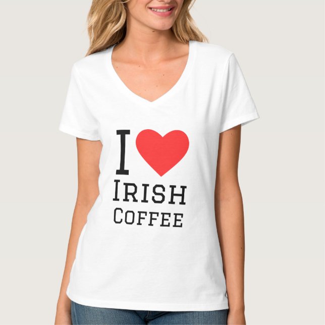 T-shirt J'aime le café irlandais (Devant)