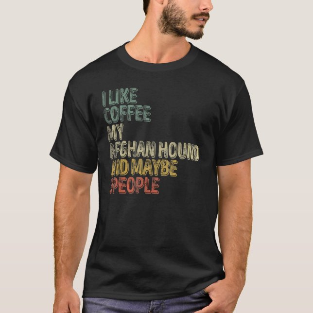 T-shirt J'Aime Le Café Ma Hache Afghane Et Peut-Être 3 Per (Devant)