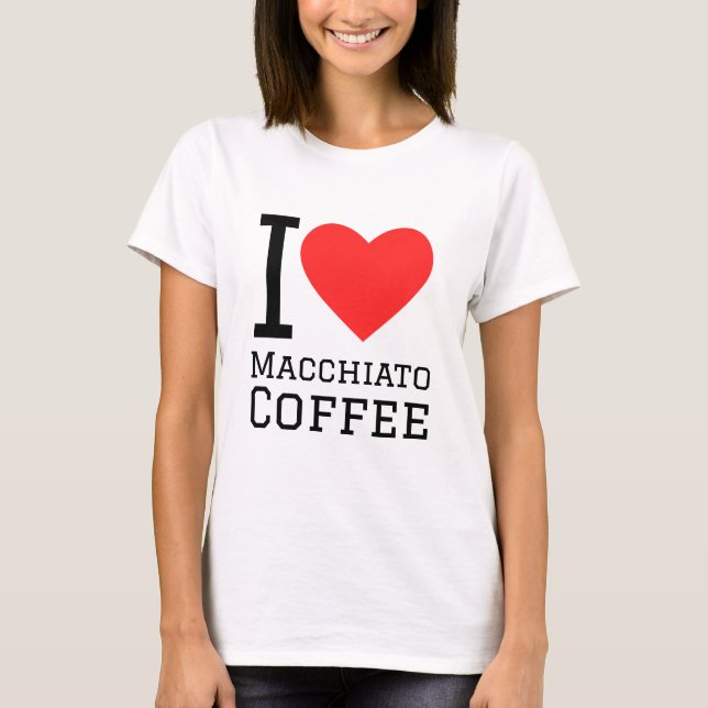 T-shirt J'aime le café macchiato (Devant)