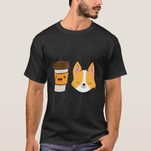T-shirt J'Aime Le Café Mon Chien De Corgi Et Peut-Être 3 P