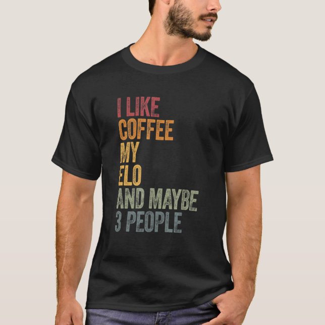 T-shirt J'Aime Le Café My Elo Et Peut-Être 3 Personnes (Devant)