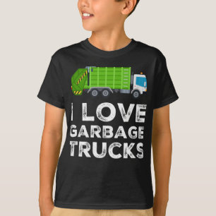 T-shirt J'Aime Le Camion À Déchets Pour Enfants Toddler Lo