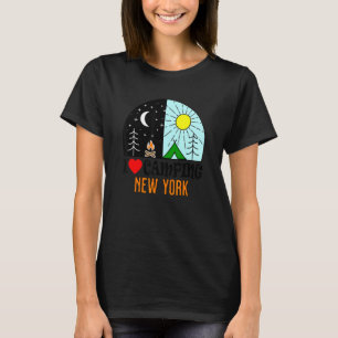 T-shirt J'aime le camping New York Amérique plein air Natu