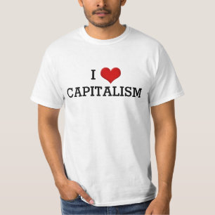 T-shirt J'aime le capitalisme drôle Coeur politique T-shir