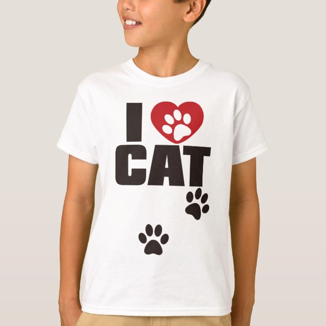 T-SHIRT J'AIME LE CAT (Devant)