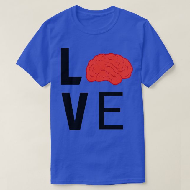T-shirt J'aime le cerveau (Design devant)