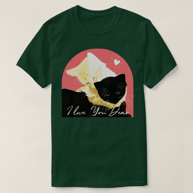 T-shirt J'aime le chat 10 (Design devant)