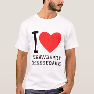 T-shirt J'aime le cheesecake aux fraises