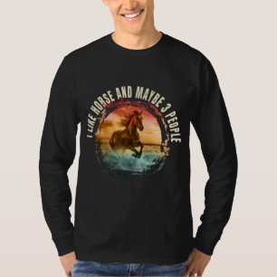 T-shirt j'aime le cheval et peut-être 3 personnes