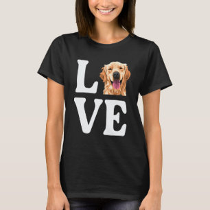 T-shirt J'aime le chien Retriever doré