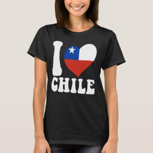 T-shirt J'Aime Le Chili Fier D'Être Chilien Le Coeur Du Dr