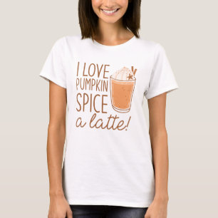 T-shirt J'Aime Le Citrouille Épice Un Latte