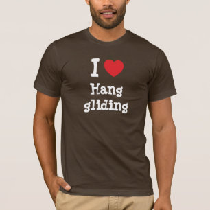 T-shirt J'aime le coeur de glisse Hang personnalisé