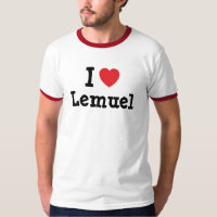 J'aime le coeur de Lemuel personnalisé