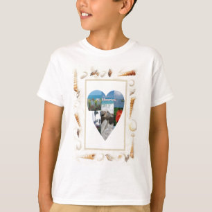 T-shirt J'aime le coeur de St Maarten Shells - Celeste She