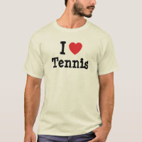 J'aime le coeur de tennis personnalisé