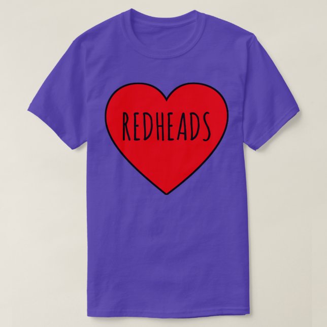 T-shirt J'aime le coeur des rousses (Design devant)