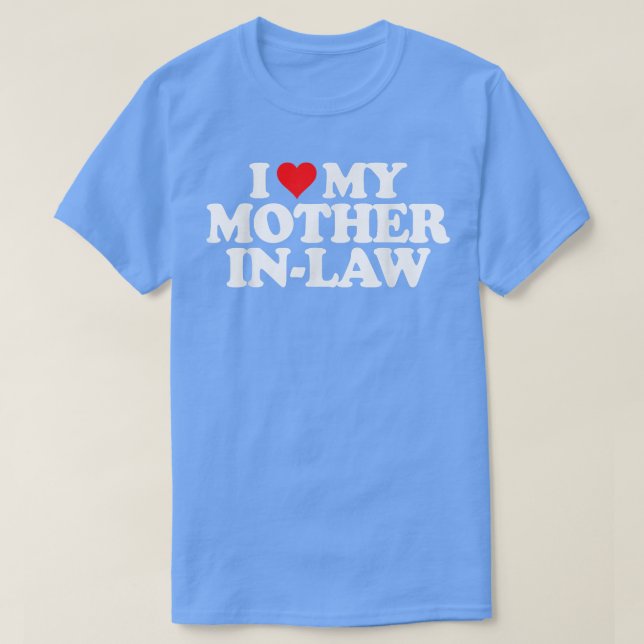 T-shirt J'aime le coeur Ma mère en droit  (Design devant)