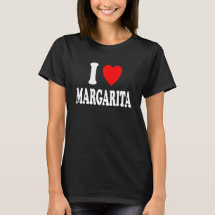 T-shirt J'Aime Le Coeur Margarita mignonne Conjoint Couple