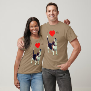 T-shirt J'aime le coeur mon chien Beagle 