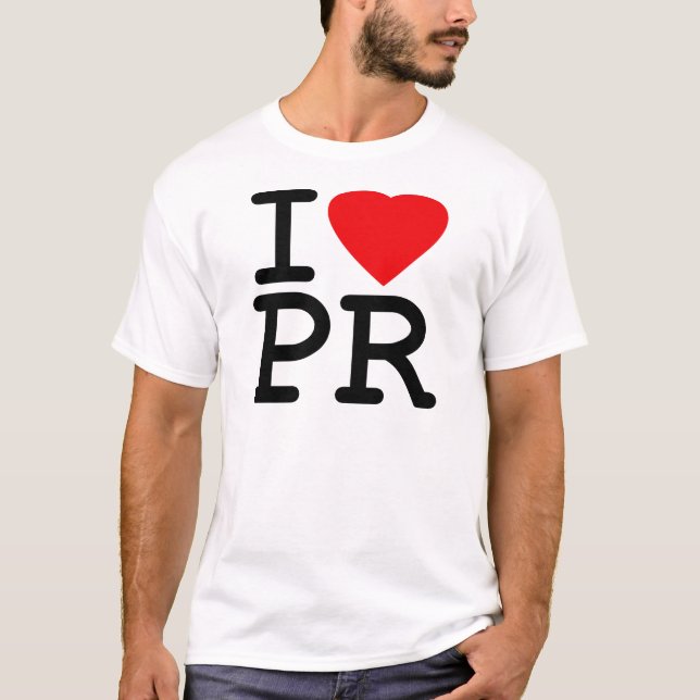 T-shirt J'aime le coeur Porto Rico (Devant)